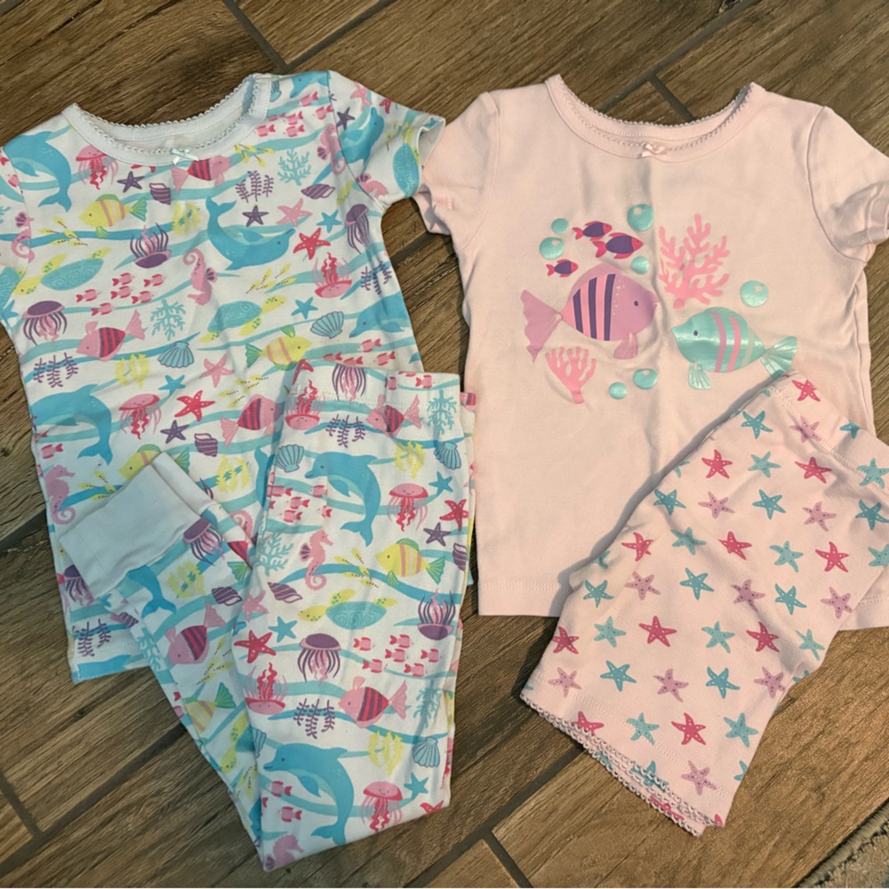 Girls Pajama Sets - Sea Creatures
